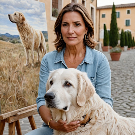 Elena vittori with her dog