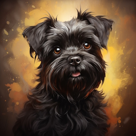 affenpinscher dog painting by elena vittori