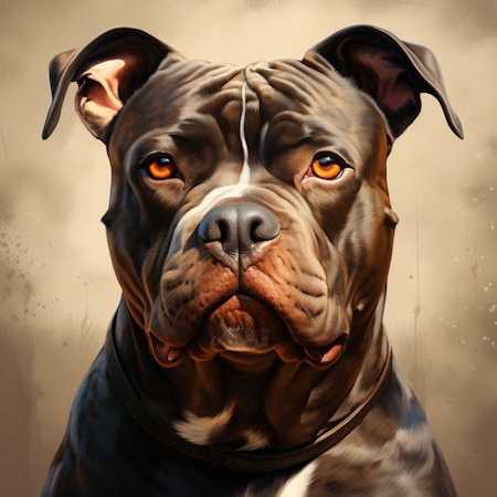 american bully dog painting by elena vittori