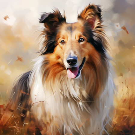 collie dog painting by elena vittori