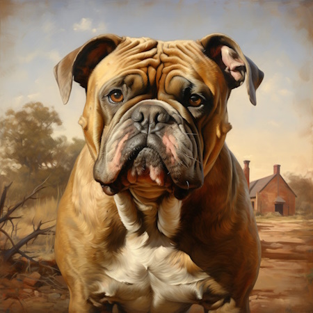 old english bulldog painting by elena vittori