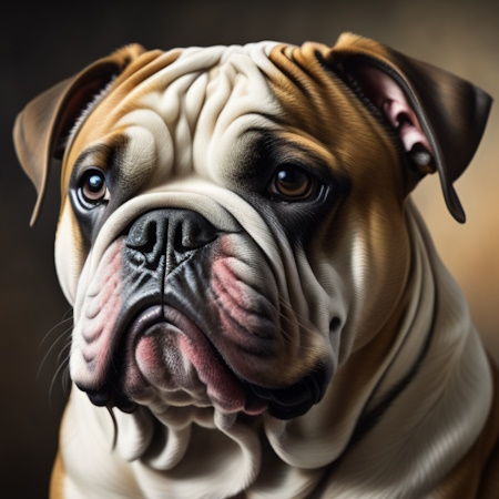 painting of an english bulldog by elena vittori