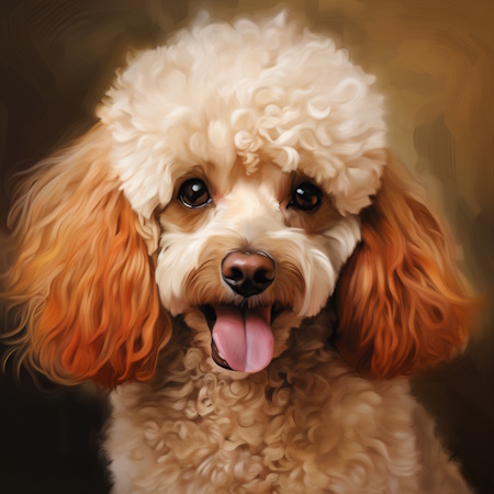 poodle dog painting by elena vittori