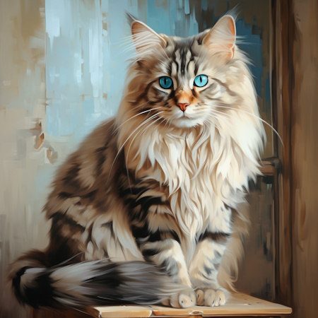 siberian cat painting by elena vittori