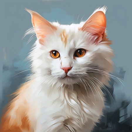 turkish van cat painting by elena vittori