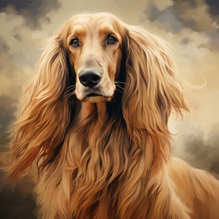 afghan hound dog painting by elena vittori