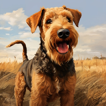 airedale terrier dog painting by elena vittori