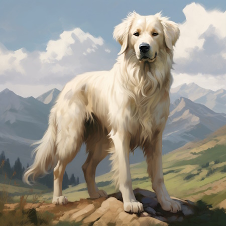 akbash dog painting by elena vittori
