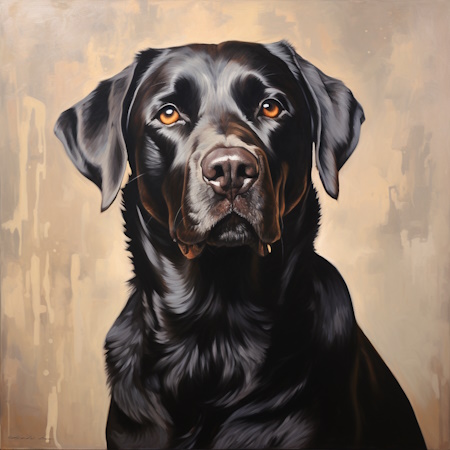 black labrador dog painting by elena vittori