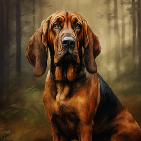 bloodhound dog painting by elena vittori