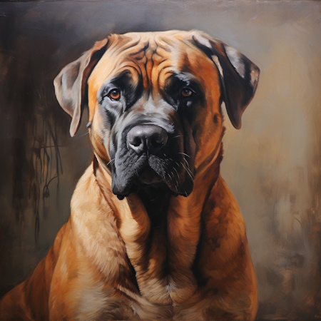 boerboel dog painting by elena vittori