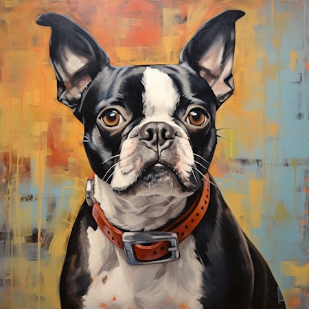boston terrier dog painting by elena vittori