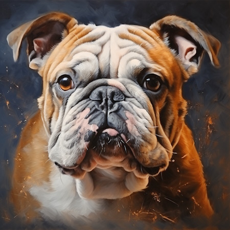 english bulldog dog painting by elena vittori
