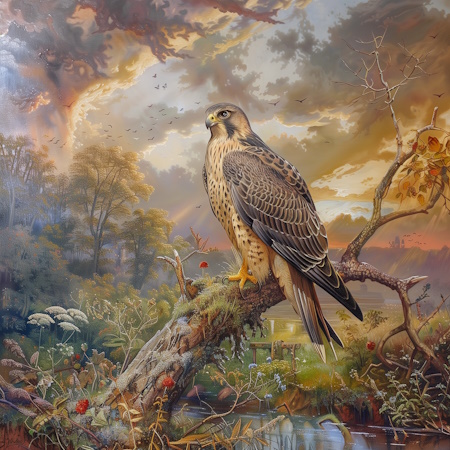 falcon painting by elena vittori
