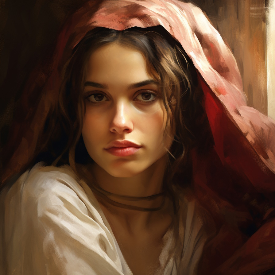 mysterious woman painting by stefano moretti