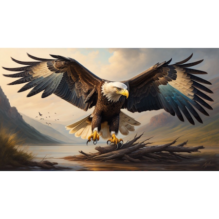 painting of an eagle by elena vittori