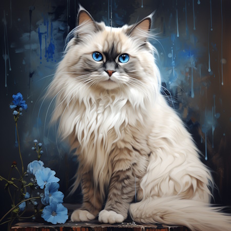 ragdoll cat painting by elena vittori