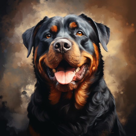 rottweiler dog painting by elena vittori