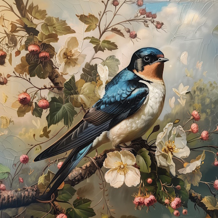 swallow painting by elena vittori