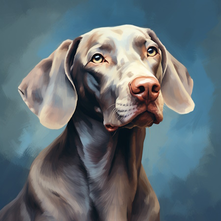 weimaraner dog painting by elena vittori