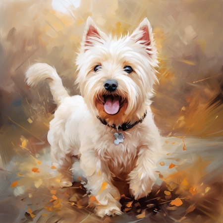 west highland terrier dog painting by elena vittori